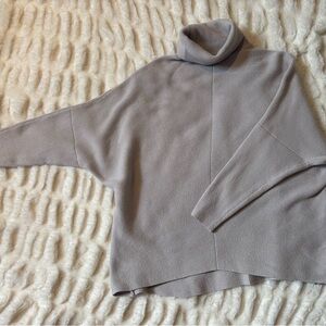 Elegant Heather Gray Turtleneck Sweater